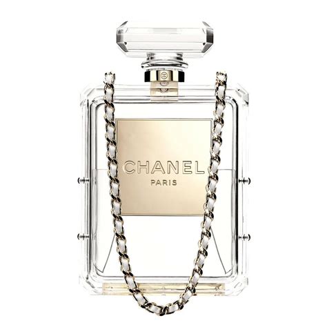 chanel no 5 perfume bottle clutch